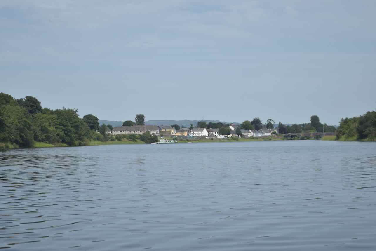 River with a irish village far away